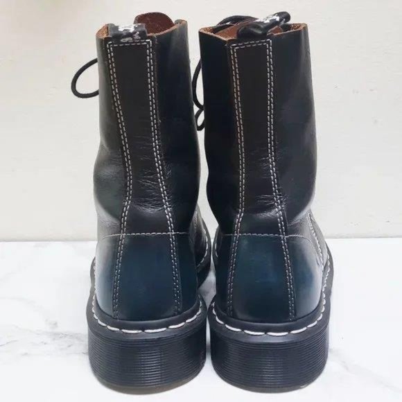 Dr. Martens 1919 Blue Rogue Steel-Toe 10 Eye Boots - Picture 6 of 13